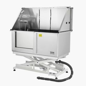 50inch Electric Dog Grooming Bath Tub Stainless Steel w Water Filter Left