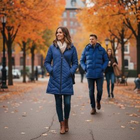 Helios The Heated Coat (Color: Navy- 3XL, size: Extra Extra Extra Large)