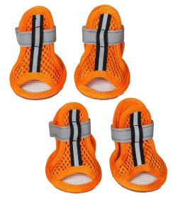 Sporty-Supportive Mesh Pet Sandals Shoes - Set Of 4 (size: medium)
